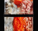 海老、豚肉、人参の豆腐包み作り方1写真