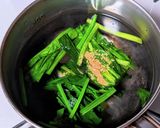 ほうれん草のかきたま味噌汁作り方2写真
