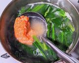 ほうれん草のかきたま味噌汁作り方3写真