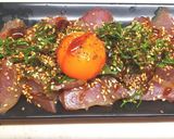 花椒香るワラサのヅケユッケ作り方3写真