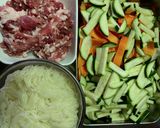 塩麹でお肉柔らかい素麺チャンプルー作り方1写真