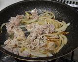 豚こまの生姜焼きパスタ作り方3写真
