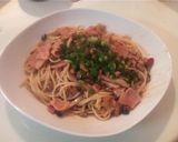 キノコとベーコンの納豆パスタ作り方3写真