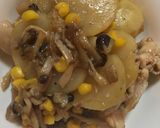 豚肉としめじとじゃがいものオイスター炒め作り方4写真