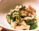 簡単おつまみ☆鶏皮オクラぽん酢作り方2写真