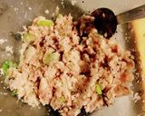 とろろ昆布餡がけ　鯖缶と蓮根の饅頭作り方3写真