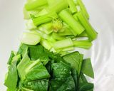 クミン香る ベーコンと小松菜の豆乳スープ作り方5写真