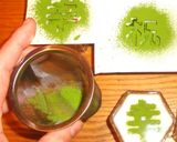 正月に松飾の緑色✨福文字入りプチデザート作り方7写真