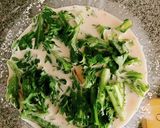 レンジで春菊のキムチチーズクリームうどん作り方3写真