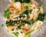 レンジで春菊のキムチチーズクリームうどん作り方4写真