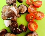野菜たっぷりエビのアヒージョ作り方1写真