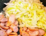 白菜のクリームパスタ作り方3写真