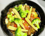 野菜たっぷりエビのアヒージョ作り方6写真