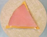 三角餃子、応用編、ハム&チーズ作り方3写真