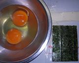 チーズの海苔巻き卵焼き（お弁当）作り方1写真