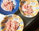 レンジもやし入きな粉味噌醤油味甘酢酢豚作り方3写真