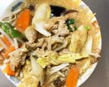 レンジもやし入きな粉味噌醤油味甘酢酢豚作り方14写真