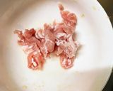 簡単きな粉梅ドレ味豚こま大根青椒肉絲風作り方1写真