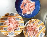 簡単きな粉梅ドレ味豚こま大根青椒肉絲風作り方3写真