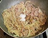 簡単・牛バラ肉と玉ねぎの甘辛炒め作り方3写真