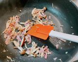 ☆ベーコンきのこ卵の白だしピーマン炒め☆作り方3写真