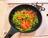 トマトと豆苗の海苔炒め作り方4写真