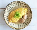海老団子スープをかけた和風オムライス作り方7写真