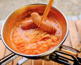 チリ☆トマトラーメン 【キャンプ飯】作り方5写真