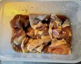 漬け鶏と舞茸の胡麻和えパスタ作り方2写真
