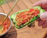 担々肉味噌ピーマン詰め【キャンプレシピ】作り方3写真