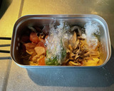 漬け鶏と舞茸の胡麻和えパスタ作り方6写真