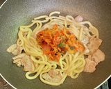 豚キムチ焼きうどん作り方3写真