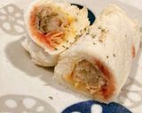 レシピ投稿祭　食パンでピザ風餃子ドッグ作り方6写真