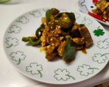 夕飯に！国産鶏モモ肉とピーマンのカレーソテー作り方6写真