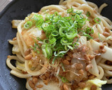 納豆(と白菜の)焼きうどん作り方10写真
