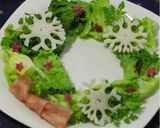 雪の結晶のクリスマスリースサラダ作り方9写真