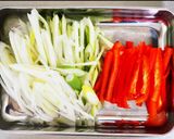 旬の長ねぎと牛肉・パプリカの塩麹炒め作り方2写真