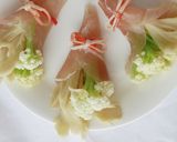 3分完成。雪国まいたけ極・白ブーケ作り方3写真