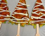 簡単5分！クリスマスの可愛いキャベツ焼き作り方9写真