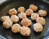 鶏団子ときのこの甘酢あん作り方4写真