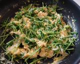 豆苗としらすの卵炒め作り方3写真