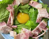 レンチン簡単！セロリの葉でポパイエッグ風作り方2写真