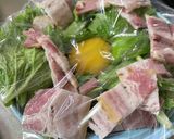 レンチン簡単！セロリの葉でポパイエッグ風作り方3写真