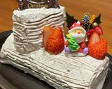 チョコチップクリーム★ブッシュドノエル作り方7写真