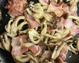 ブロッコしめじベーコンのニンニク醤油炒め作り方1写真