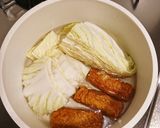 白菜とゴボウ巻き煮作り方2写真