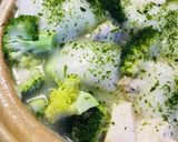 鍋の素活用●餅&豆腐の鶏肉ブロッコリー鍋作り方4写真
