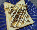 正月料理リメイク♡田作り味噌マヨトースト作り方3写真
