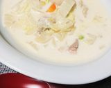 鶏肉と白菜のクリームスープ作り方16写真