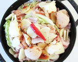 簡単な【キャベツと豚のにんにくとろみ煮】作り方3写真